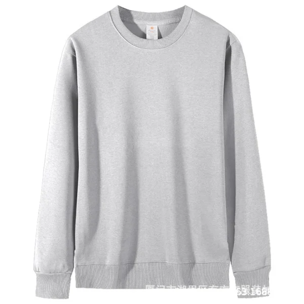 Cotton Blend Pullover Crewneck Hoodie - Image 3