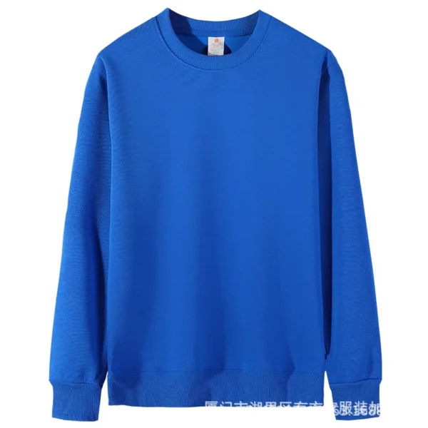 Cotton Blend Pullover Crewneck Hoodie - Image 5