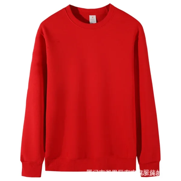 Cotton Blend Pullover Crewneck Hoodie - Image 4