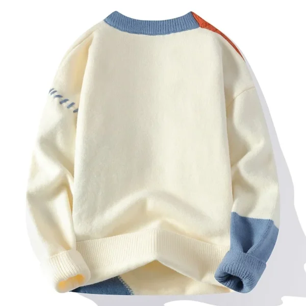 Unique Men's Patchwork Knitted Sweatshirt - Image 3
